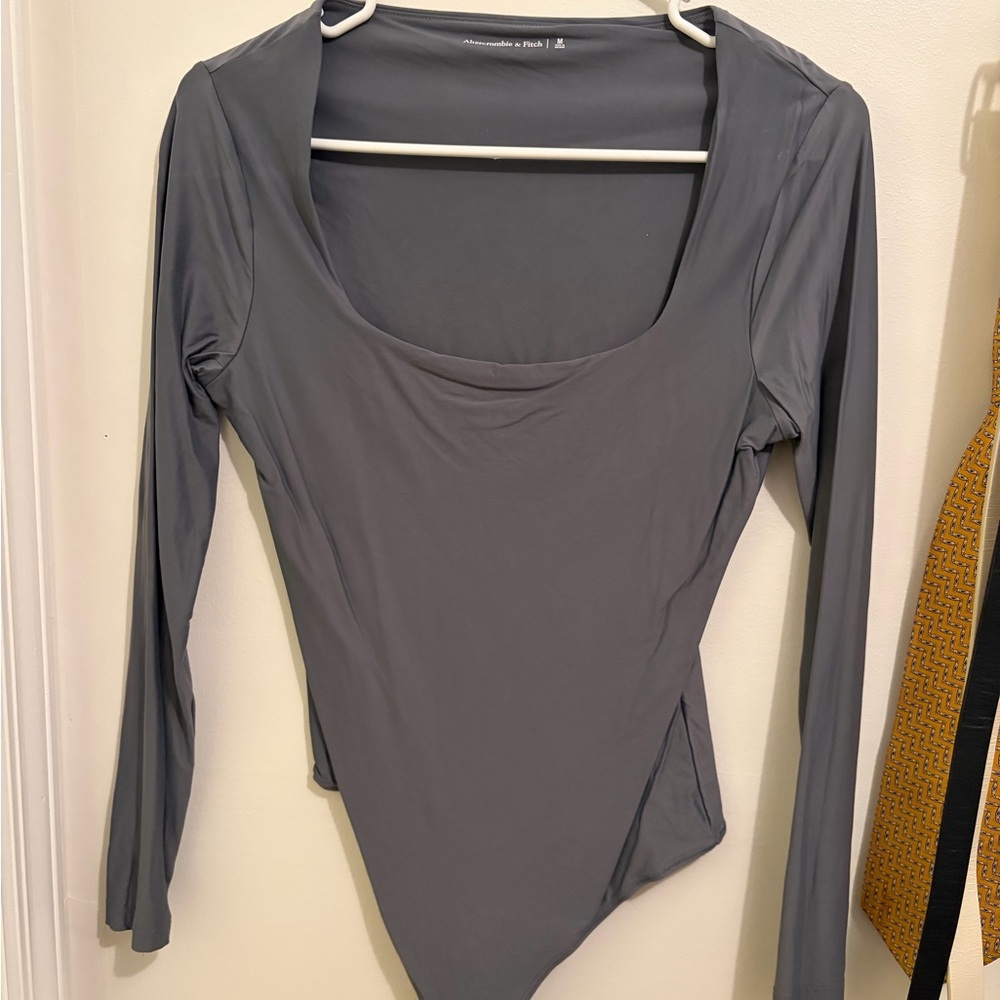 Abercrombie & Fitch Slate Long Sleeve Bodysuit